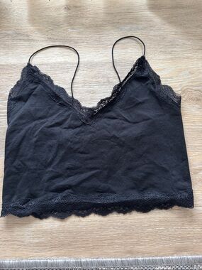 Forever 21 Black Lace-Trim Cami